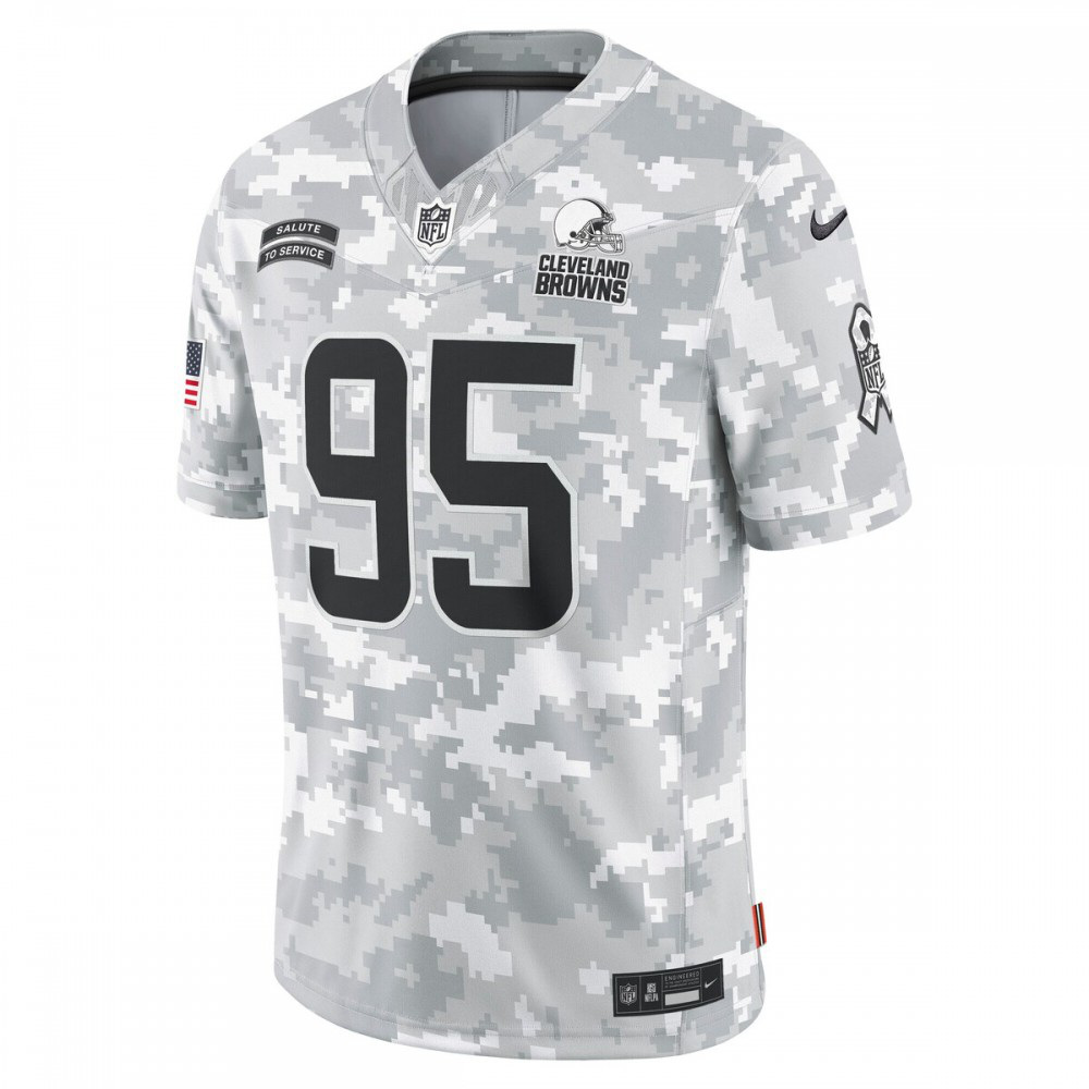 Myles Garrett Cleveland Browns Nike 2024 Salute to Service Limited Jersey - Arctic Camo-GridironStore